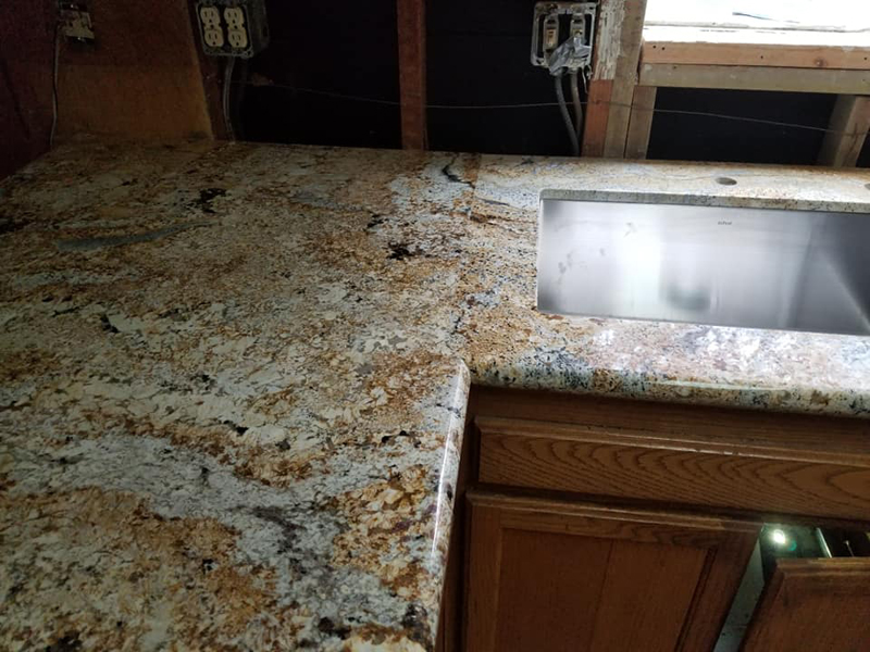 Sunny flower granite prefab laminate countertops
